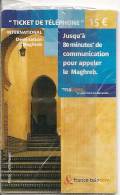 TICKET TELEPHONE-15€-FACTICE-31/ 12/2005- MAGHREB-PORTE-NSB-T BE - Tickets FT