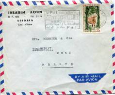 Côte D'Ivoire       Lettre D'Abidjan Pour Tinchebray (61) - Côte D'Ivoire (1960-...)