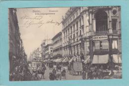 BERLIN  -  Friedrich.  -  Ecke Leipzigerstrasse  -  1908  -  BELLE  CARTE ANIMEE   - - Friedrichshain