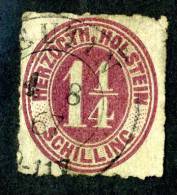 GS-329)  SCHLESWIG  1865  Mi22  / Sc.#11  Used - Schleswig-Holstein