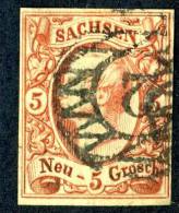 GS-366)  SAXONY  1856  Mi.# 12 / Sc.#13  Used~ - Sachsen