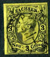 GS-369)  SAXONY  1855  Mi.# 11 / Sc.#12  Used~ - Sachsen