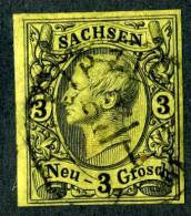 GS-369)  SAXONY  1855  Mi.# 11 / Sc.#12  Used~ - Saxe