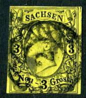 GS-370)  SAXONY  1855  Mi.# 11 / Sc.#12  Used~ - Sachsen