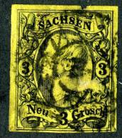 GS-373)  SAXONY  1855  Mi.# 11 / Sc.#12  Used~ - Saxony