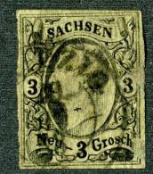 GS-375)  SAXONY  1855  Mi.# 11 / Sc.#12  Used~ - Saxe