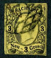 GS-376)  SAXONY  1855  Mi.# 11 / Sc.#12  Used~ - Saxony