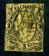 GS-377)  SAXONY  1855  Mi.# 11 / Sc.#12  Used~ - Saxony