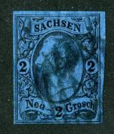 GS-380)  SAXONY  1855  Mi.# 10a / Sc.#11  Used~ - Saxony