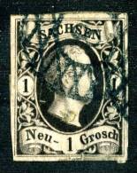 GS-394)  SAXONY  1851  Mi.# 4 I / Sc.#5  Used~ - Sachsen