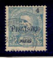 ! ! Macau - 1902 D. Carlos OVP "Provisorio" 4 A  - Af. 125 - Used - Gebraucht