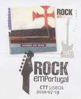 Portugal Rock Portugais Musique FDC Voyagé Herois Do Mar 2010 Rock In Portugal Music Postally Used FDC - Musica