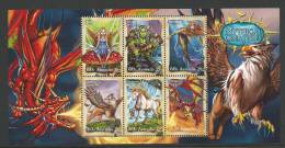 2011 Mythical Creatures Set Of 6 In Joined Block 5 X 60c & 1 X $1.20 Complete Mint Never Hinged (MUH) As Issued - Blocs - Feuillets