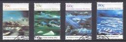 Australian Antarctic 1989 Nolan Landscape Paintings Set Of 4 Used - Gebruikt