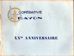 Brochure XXème Anniversaire Coopérative De BAYON - 1919 -1939 - Nombreuses Photographies - Lorraine - Vosges