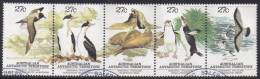 Australian Antarctic 1983 Regional Wildlife Strip Of 5 Used - Used Stamps