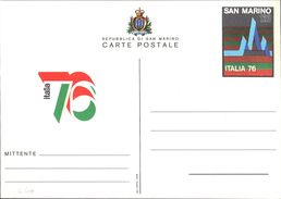 INTERO POSTALE ESPOSIZIONE MONDIALE DI FILATELIA A MILANO ITALIA '76 L. 120 - 1976 - CATALOGO FILAGRANO "C40" - NUOVO ** - Entiers Postaux