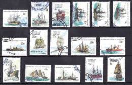 Australian Antarctic 1979 Ships Set Of 16 Used - Used Stamps