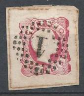 PORTUGAL- 1856-1858,  D. Pedro V. Cabelos Anelados.  25 R.   I  (sobre Fragmento)  (o)  MUNDIFIL  Nº 13 - Used Stamps