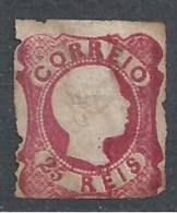 PORTUGAL - 1856-1858,  D. Pedro V. Cabelos Anelados.  25 R.      (o)  MUNDIFIL   Nº 13 - Used Stamps