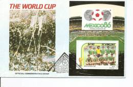 Coupe Du Monde Au Mexique -1986 ( FDC De Saint-Vincent Avec BF à Voir) - 1986 – Messico