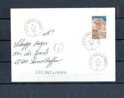 SUISSE ENVELOPPE  S . C . E.- BALE  A  PARIS - G   21 . 7 . 1981 DESTINATION 68 SUNDHOFFEN - Lettres & Documents