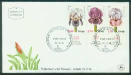 Israel  1978  Naturschutz - Schwertlilien  (1 FDC  Kpl. )  Mi: 782-84 (1,40 EUR) - Briefe U. Dokumente