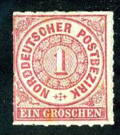 GS-551)  NORTH GERMAN CONF.  1868  Mi.#4 / Sc.#4 Mint* - Nuovi