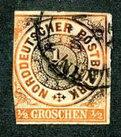 GS-556A)  NORTH GERMAN CONF.  1868  Mi.#3 / Sc.#3 Used - Oblitérés