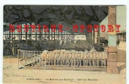 PRIX FIXE < 75019 - PARIS - Hall Aux Moutons Du Marché Aux Bestiaux - Carte Couleur Des Années 1910 - Dos Scanné - Arrondissement: 19