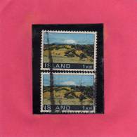 ISLANDA ICELAND ISLANDE 1970 LANDSCAPES Snaefellsjokull MOUNTAIN TOURISM VEDUTE TURISTICA Kr 1 1k USATO USED OBLITERE' - Used Stamps