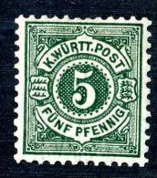 GS-611)  WURTTEMBERG  1890  Mi.#56a  / Sc.# 59 Mnh** - Nuovi