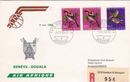 GENEVE /  DOUALA  -  Cover _ Lettera  -  AIR AFRIQUE - Eerste Vluchten