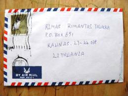 Cover Sent From Hong Kong To Lithuania, Bird Oiseaux - Storia Postale