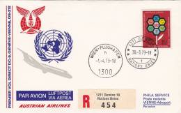 GENEVE  /  VIENNE - Airport  -  Cover _ Lettera  - DC 9 _  PREMIER VOL - First Flight Covers