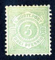 GS-668)  WURTTEMBERG  1875  Mi.#44ba  / Sc.# 56 Mint No Gum - Mint