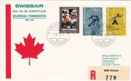 ZURICH  /  TORONTO   -  Cover _ Lettera  - DC 10 - 30  _  SWISSAIR - First Flight Covers