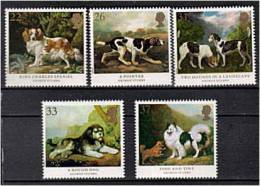 GRANDE BRETAGNE 1991 - Chiens (Tableau George Stubbs) Serie Neuve Sans Charniere (Yvert 1511/15) - Unused Stamps