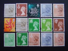 GB REGIONALS  COLLECTION Of 15 STAMPS All USED, DIFFERENT,High Cat.value. - Non Classés