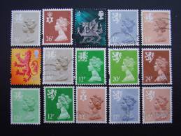 GB REGIONALS  COLLECTION Of 15 STAMPS All USED, DIFFERENT,High Cat.value. - Ohne Zuordnung