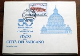 VATICANO 1979 - 6 OFFICIAL POSTCARDS 50TH ANNIVERSARY FOUNDATION VATICAN CITY - Entiers Postaux