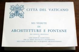 VATICANO 1975 - 6 OFFICIAL POSTCARDS "ARCHITECTURE AND FOUNTAINS" 1ST SERIES -  LOT OF 5 - Postal Stationeries