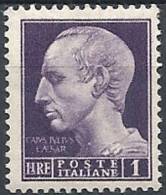 1945 LUOGOTENENZA EMISSIONE ROMA 1 LIRA FILIGRANA RUOTA MNH ** - RR11069 - Ongebruikt