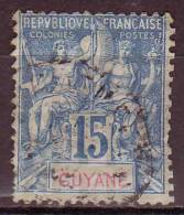 - GUYANE - 1892 - YT N° 35 - Oblitéré - Qqs Dents Usées - Gebruikt