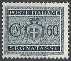 1945 LUOGOTENENZA SEGNATASSE 60 CENT SENZA FILIGRANA MNH ** - RR11077 - Segnatasse