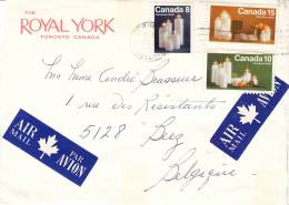 Canada N° 490 - 491 - 492 Obl. Sur Lettre - Storia Postale