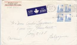 Canada N° 631 Bloc De 4 Obl. Sur Lettre - Cartas & Documentos