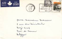 Canada N° 382A + 471 Obl. Sur Lettre - Storia Postale