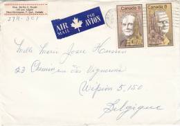 Canada N° 569 + 570 Se Tenant Obl. Sur Lettre - Storia Postale