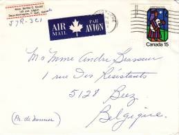 Canada N° 518  Bord De Feuille Obl. Sur Lettre - Cartas & Documentos